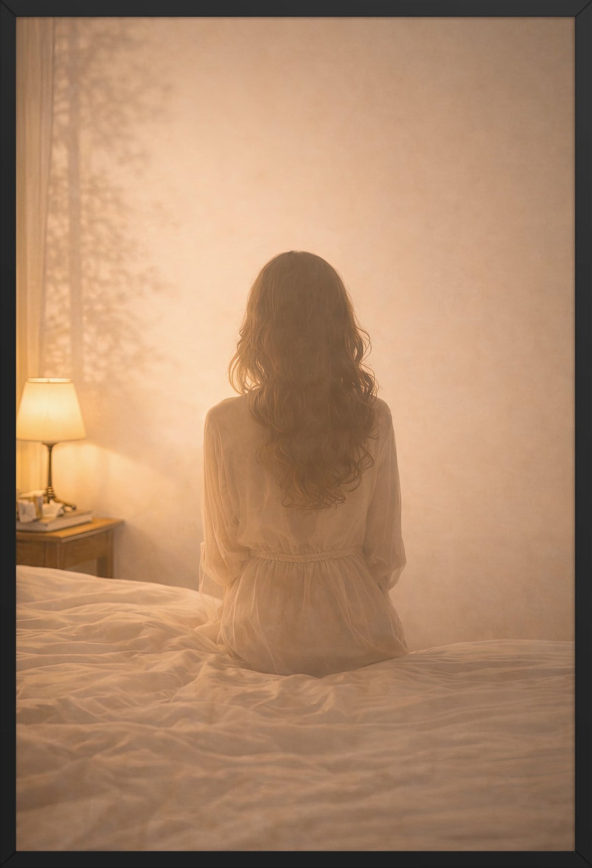 Silent Dawn — poster in a black frame, front view