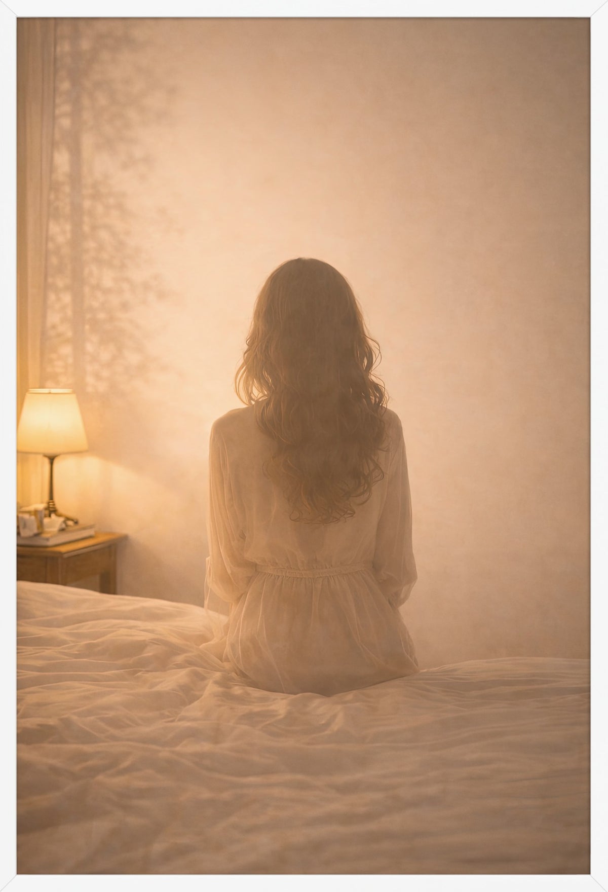 Silent Dawn — poster in a white frame, front view