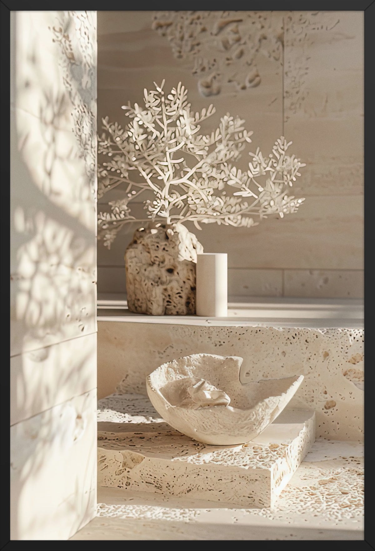 The White Altar — poster in a black frame, front view