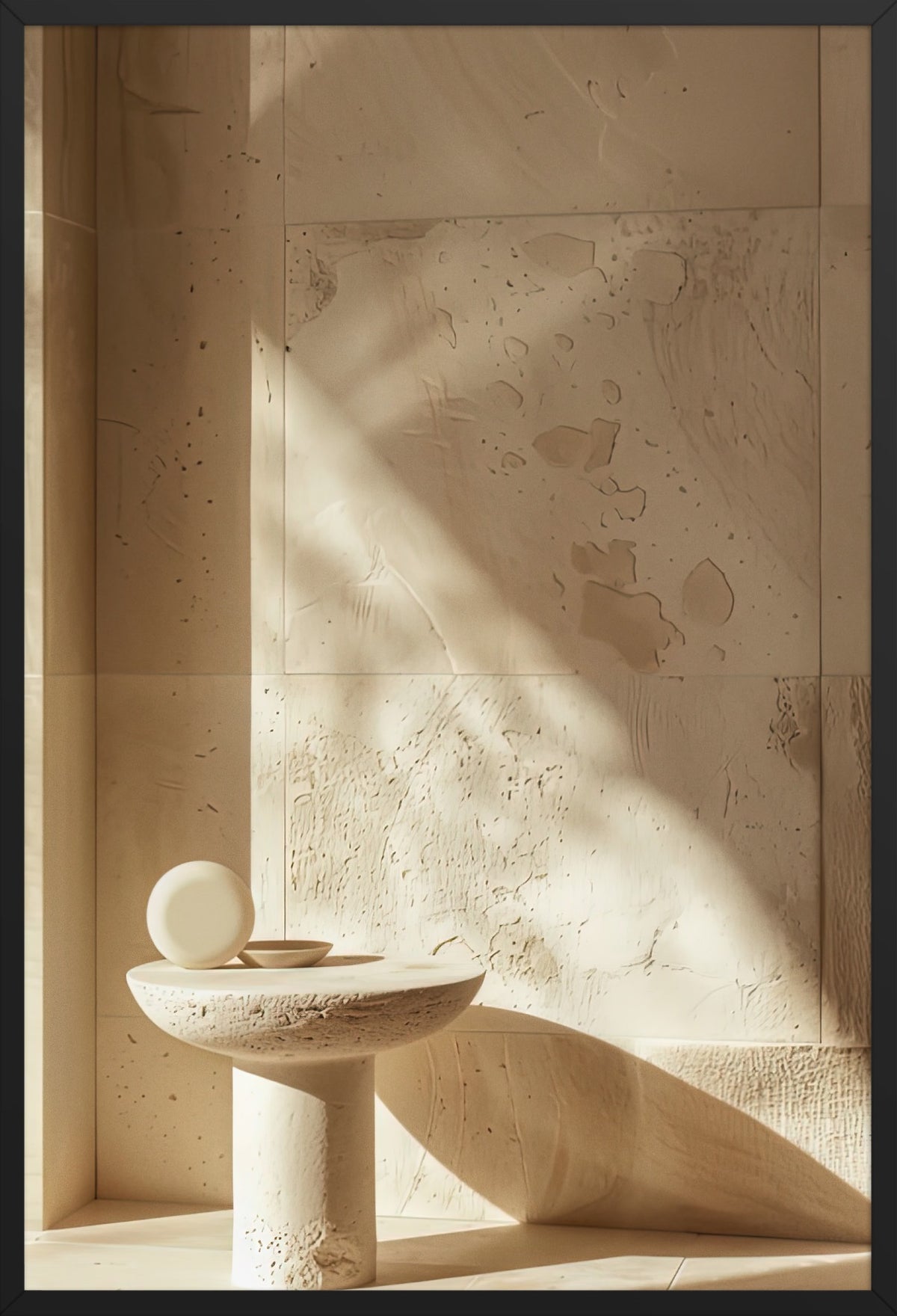 The Stone Altar — poster in a black frame, front view