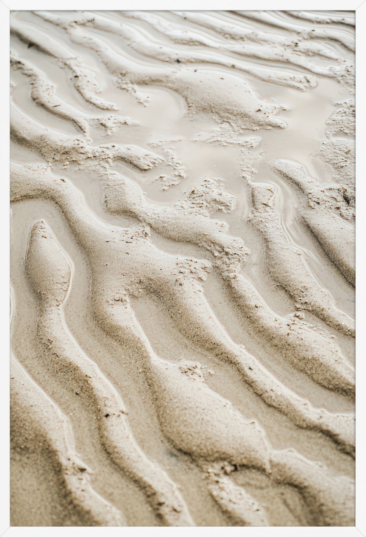 Die Schrift des Sandes — Poster im weißen Rahmen, Frontansicht