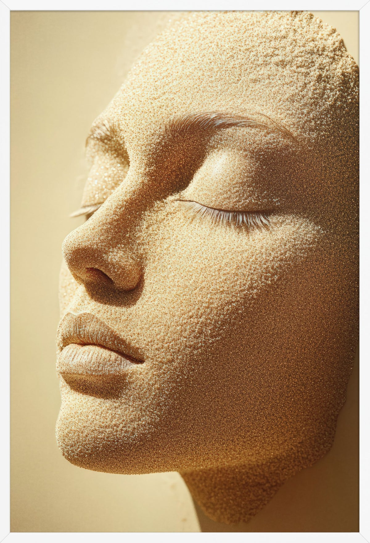 The Sand-Buried One — poster in a white frame, front view