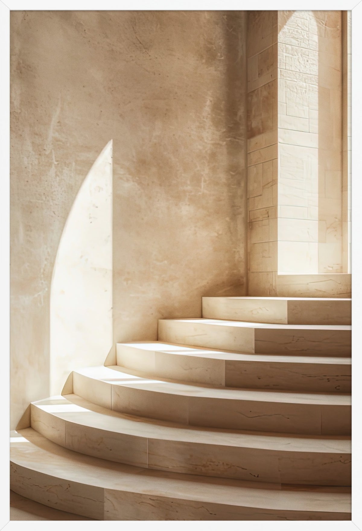 The Curved Staircase — poster in a white frame, front view