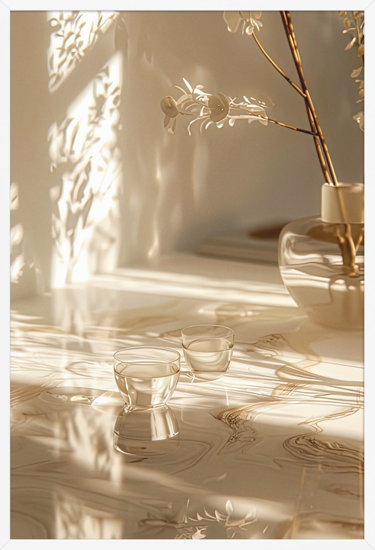 Golden Hour — poster in a white frame, front view