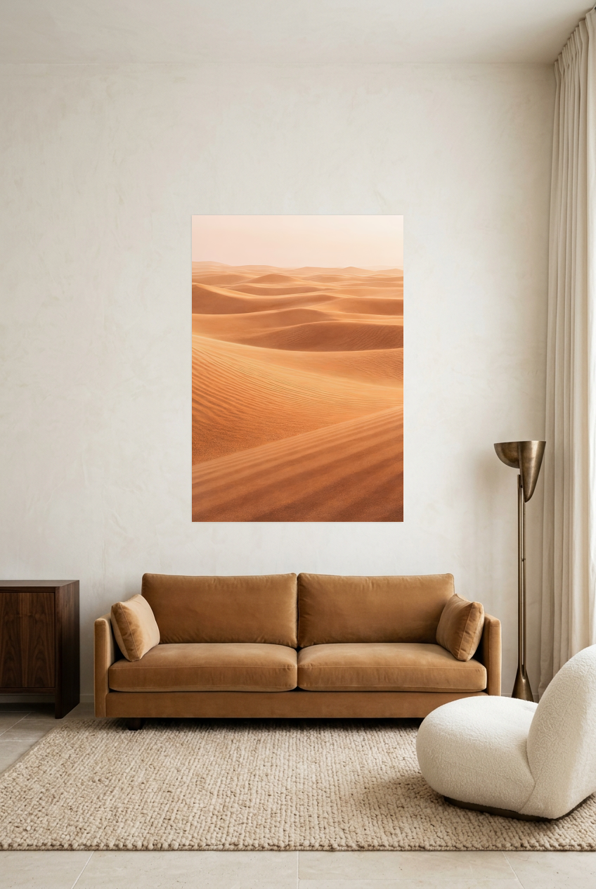 L'Horizon des Dunes — unframed poster in a living room
