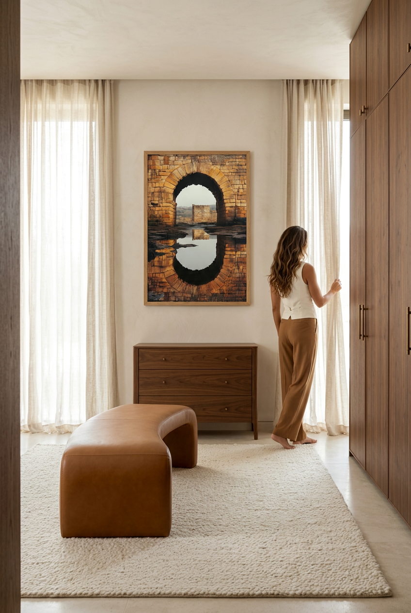 Het Oog van het Kasteel — vrouw voor de poster
