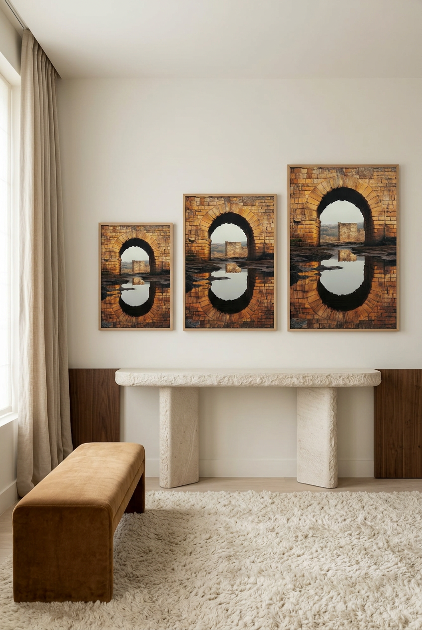 Het Oog van het Kasteel — de poster in een compositie van drie posters