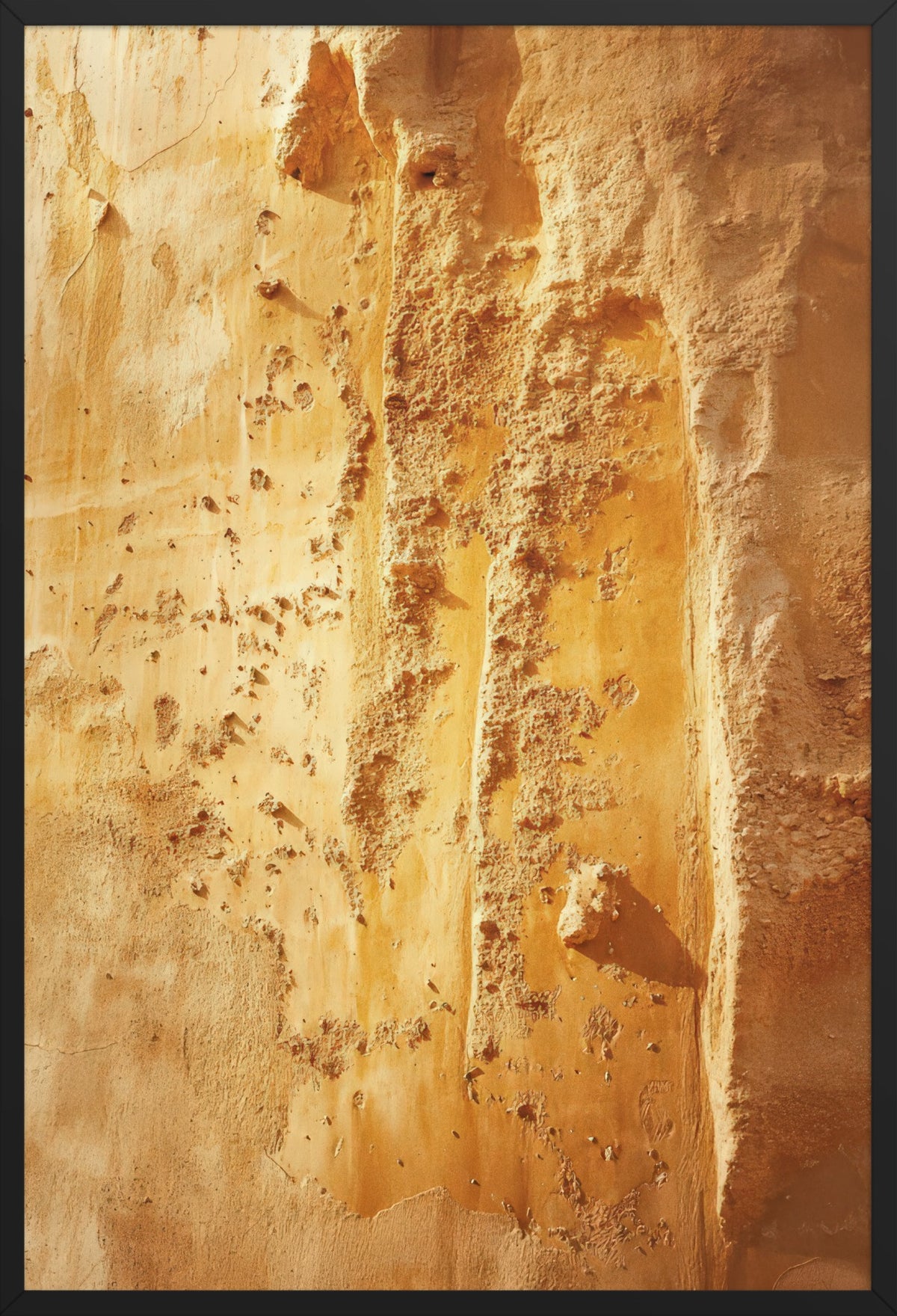 The Vivid Ochre — poster in a black frame, front view