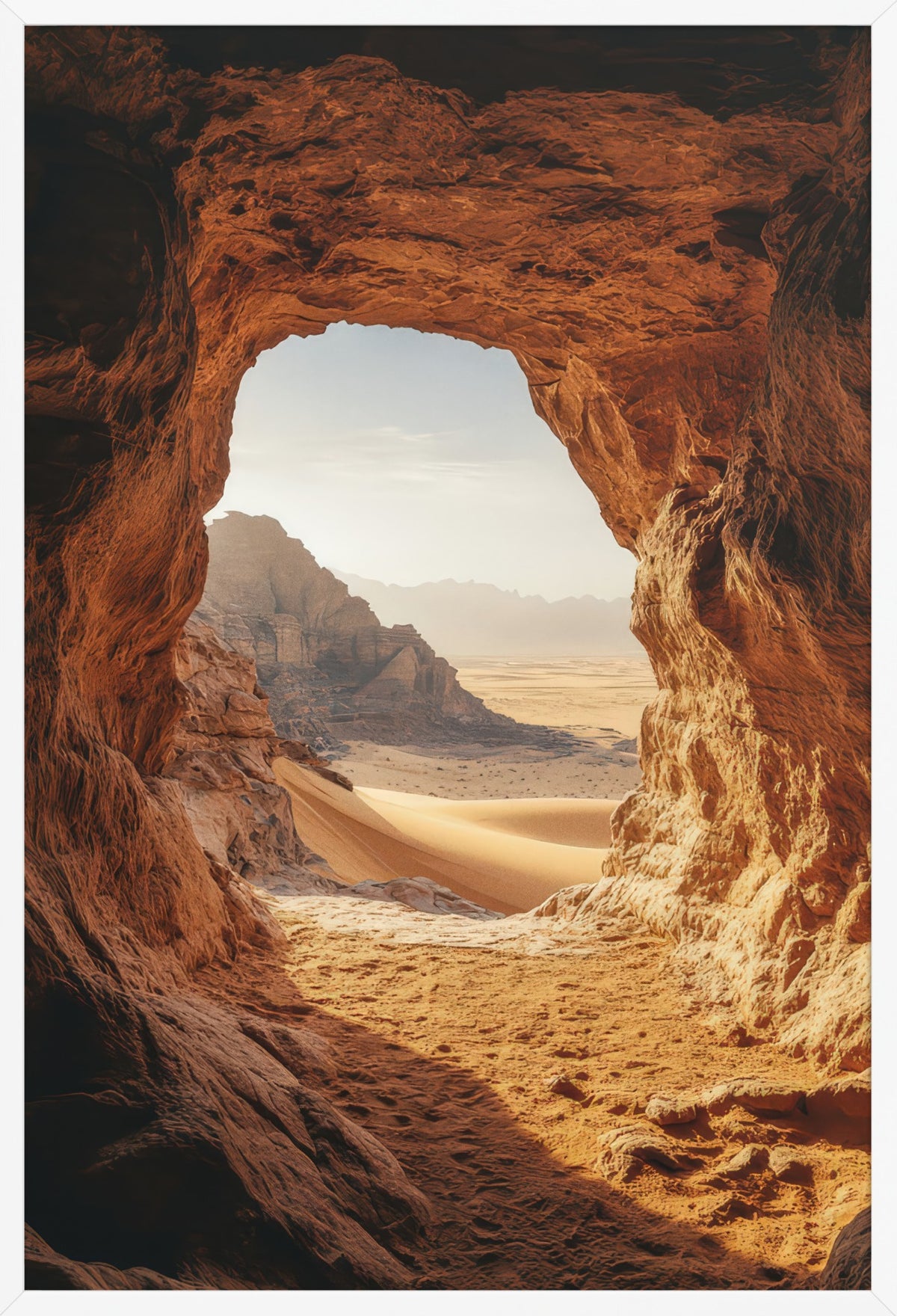 The Eye of the Desert — poster in a white frame, front view