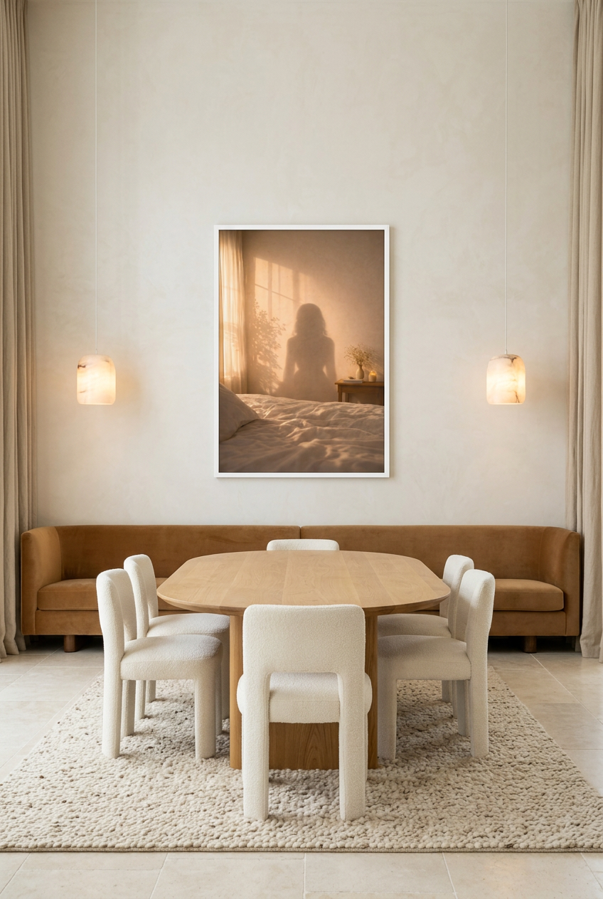 L’Ombre Dorée cadre blanc