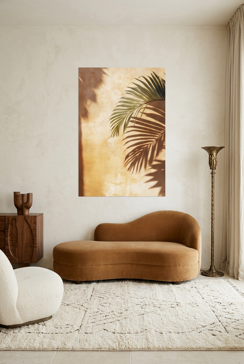 L’Ombre du Palmier Ocre salon sans cadre