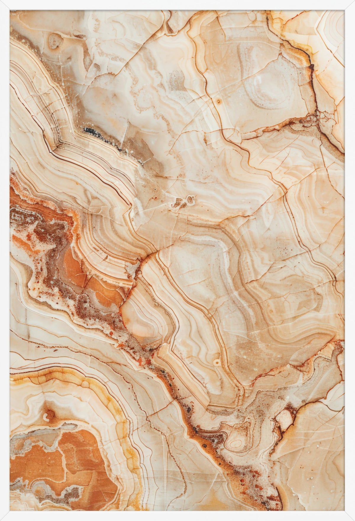 The Beige Onyx — poster in a white frame, front view