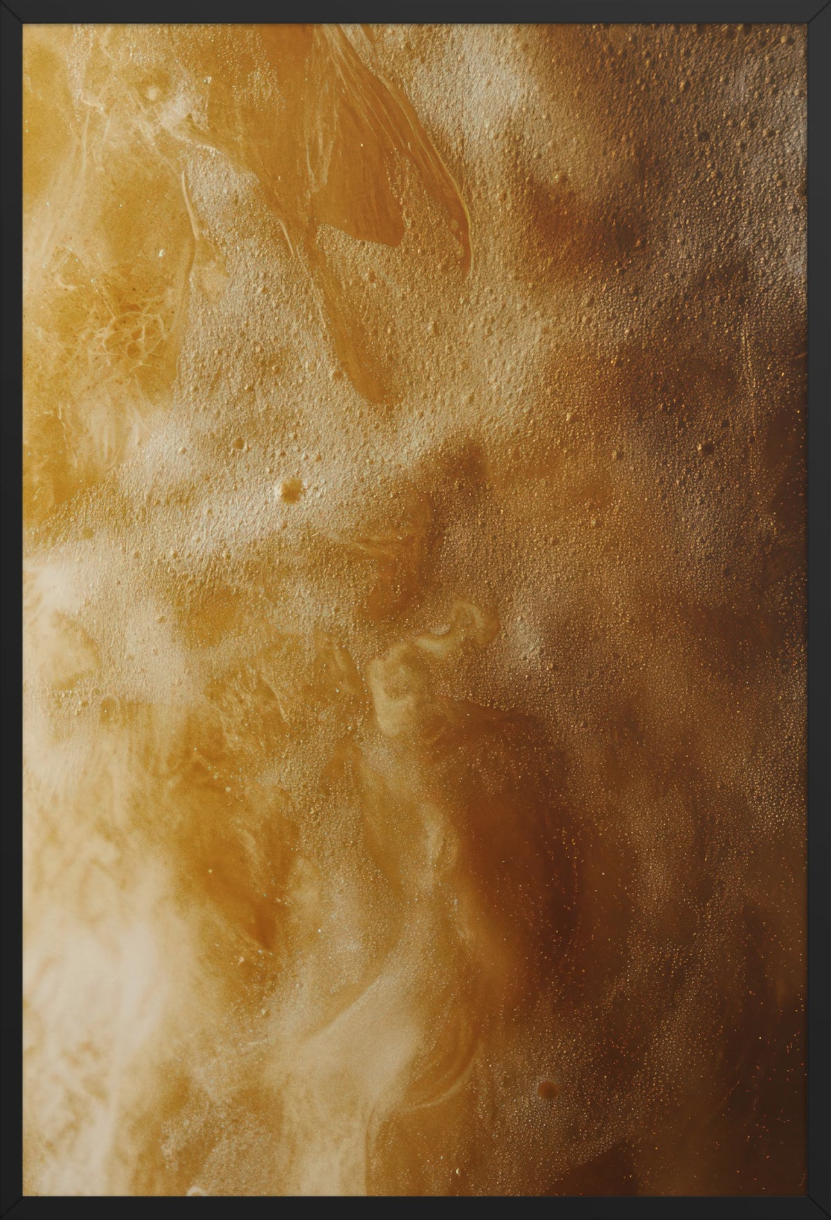 Golden Onyx — poster in a black frame, front view