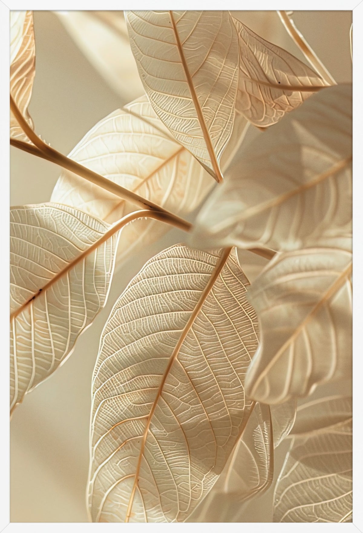 The Golden Leaves — poster in a white frame, front view