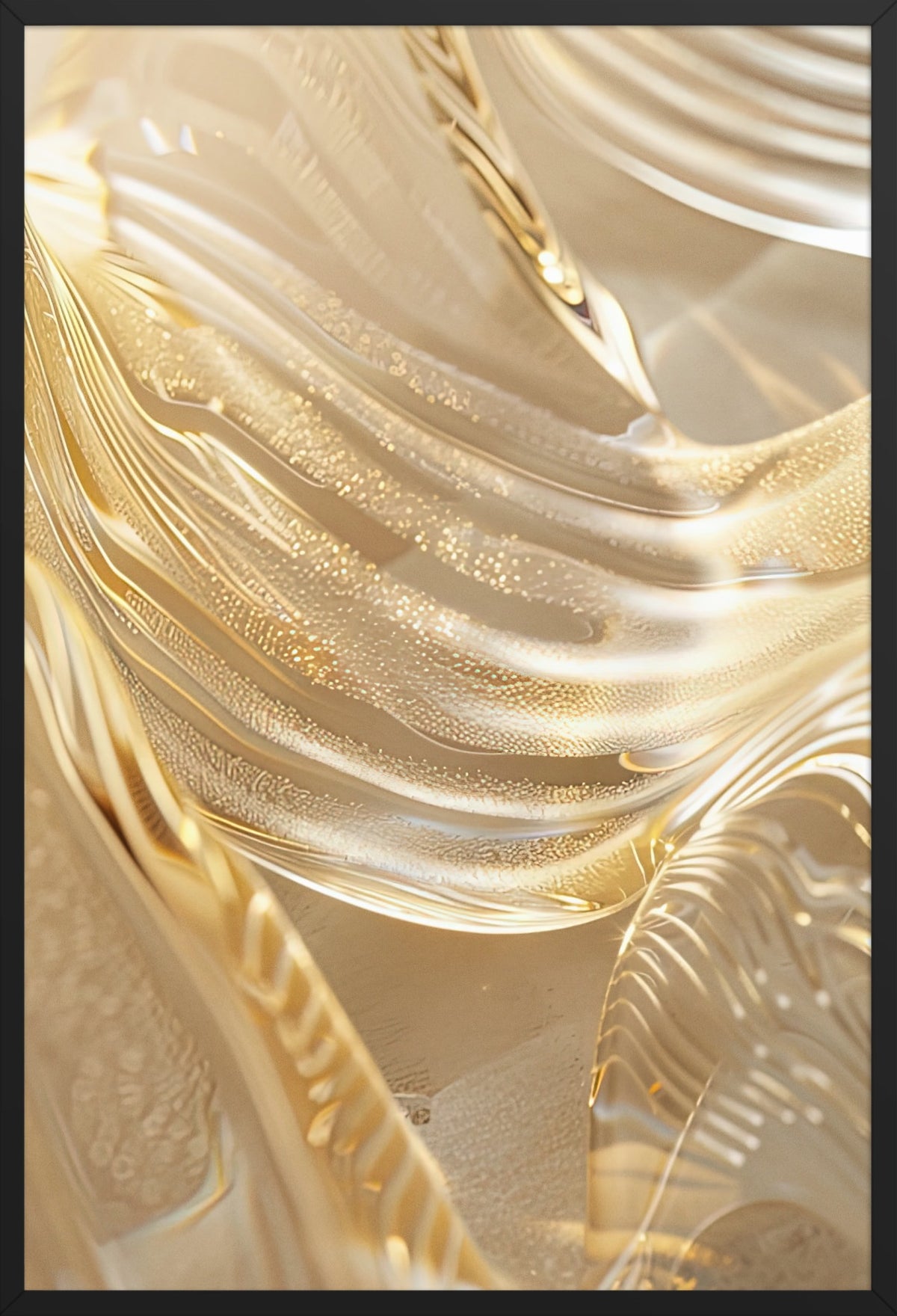 Molten Gold — poster in a black frame, front view