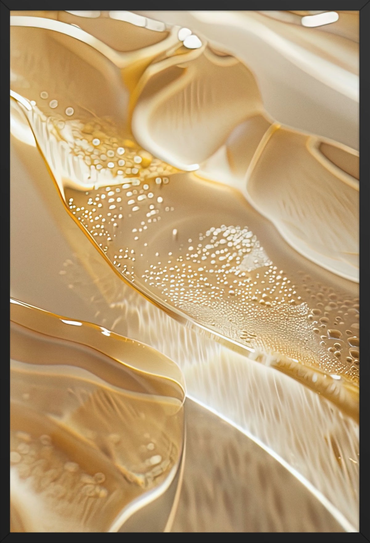 Living Gold — poster in a black frame, front view