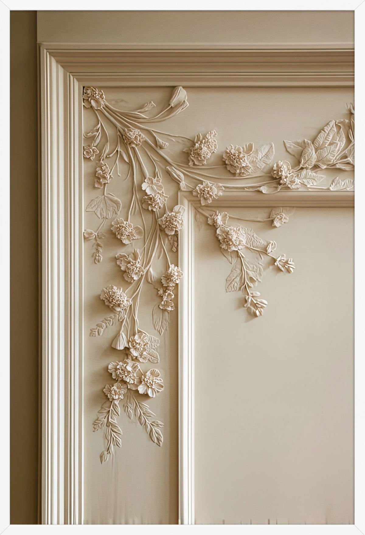 The Woodwork — poster in a white frame, front view