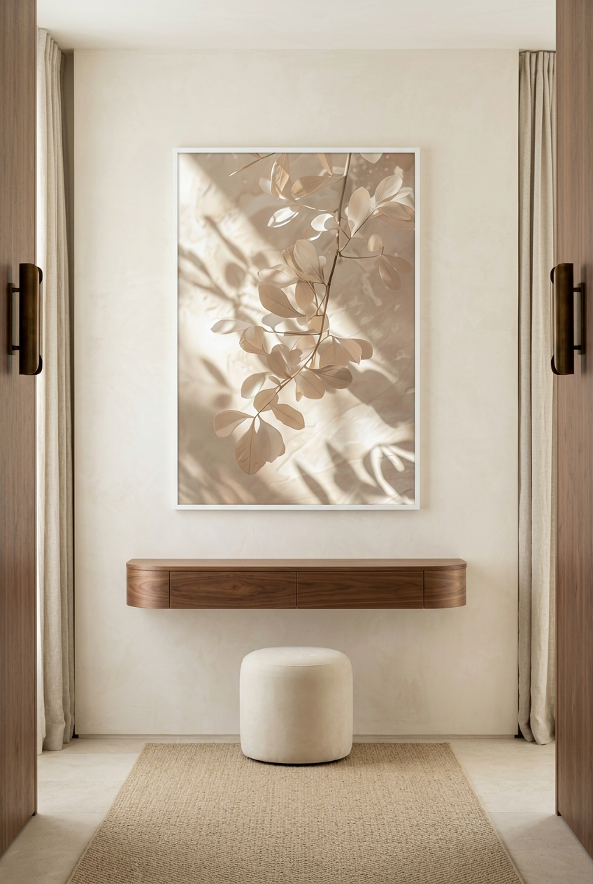 La Branche Dorée — poster in witte lijst in een hal