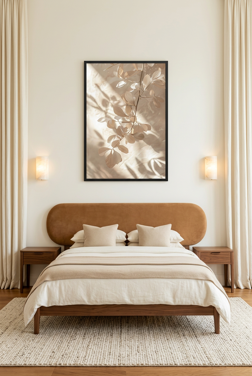 La Branche Dorée — poster in zwarte lijst in een slaapkamer
