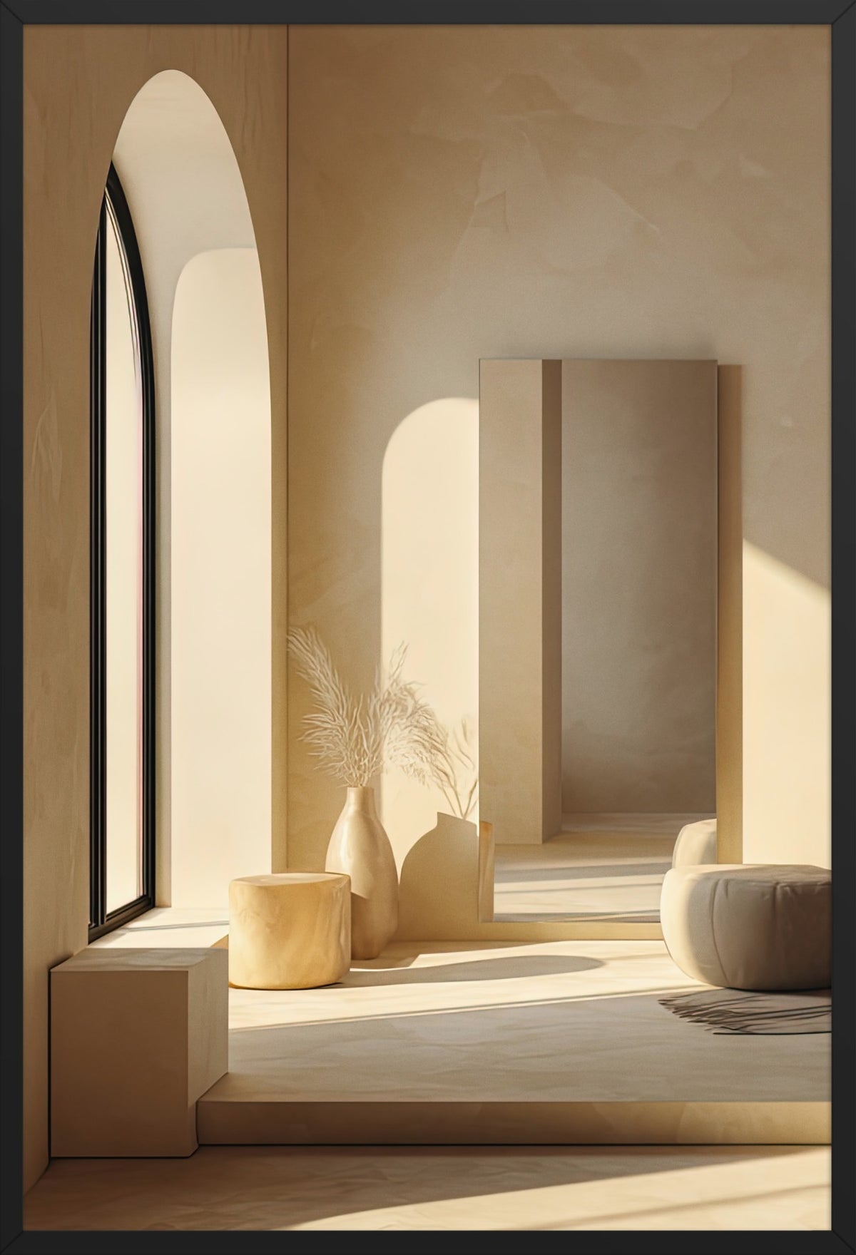 The Room of the Arch — poster in a black frame, front view