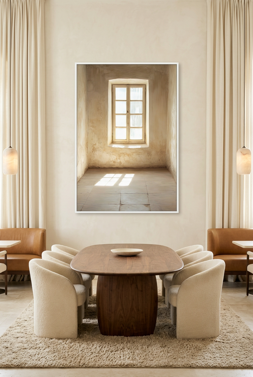 La Chambre de Lumière — Poster im weißen Rahmen im Esszimmer