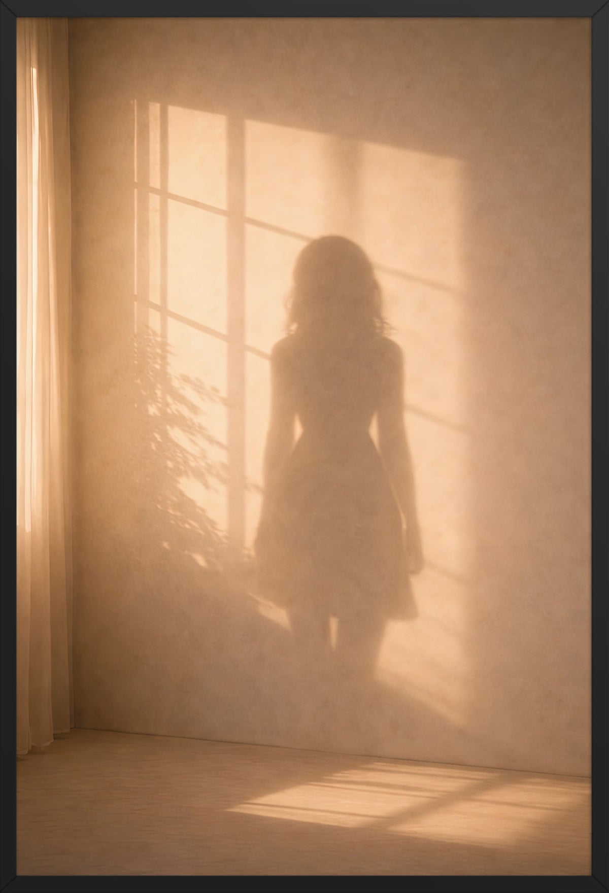 The Empty Room — poster in a black frame, front view