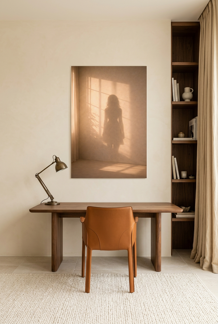 La Chambre Vide — unframed poster in a home office