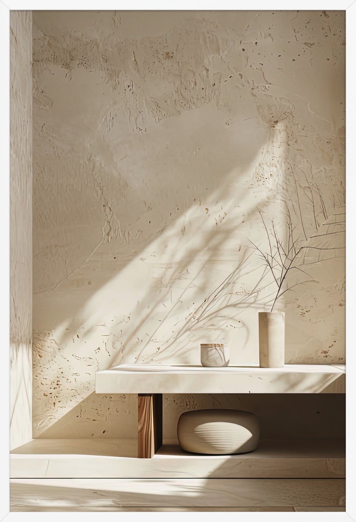 Console and Light — poster in a white frame, front view