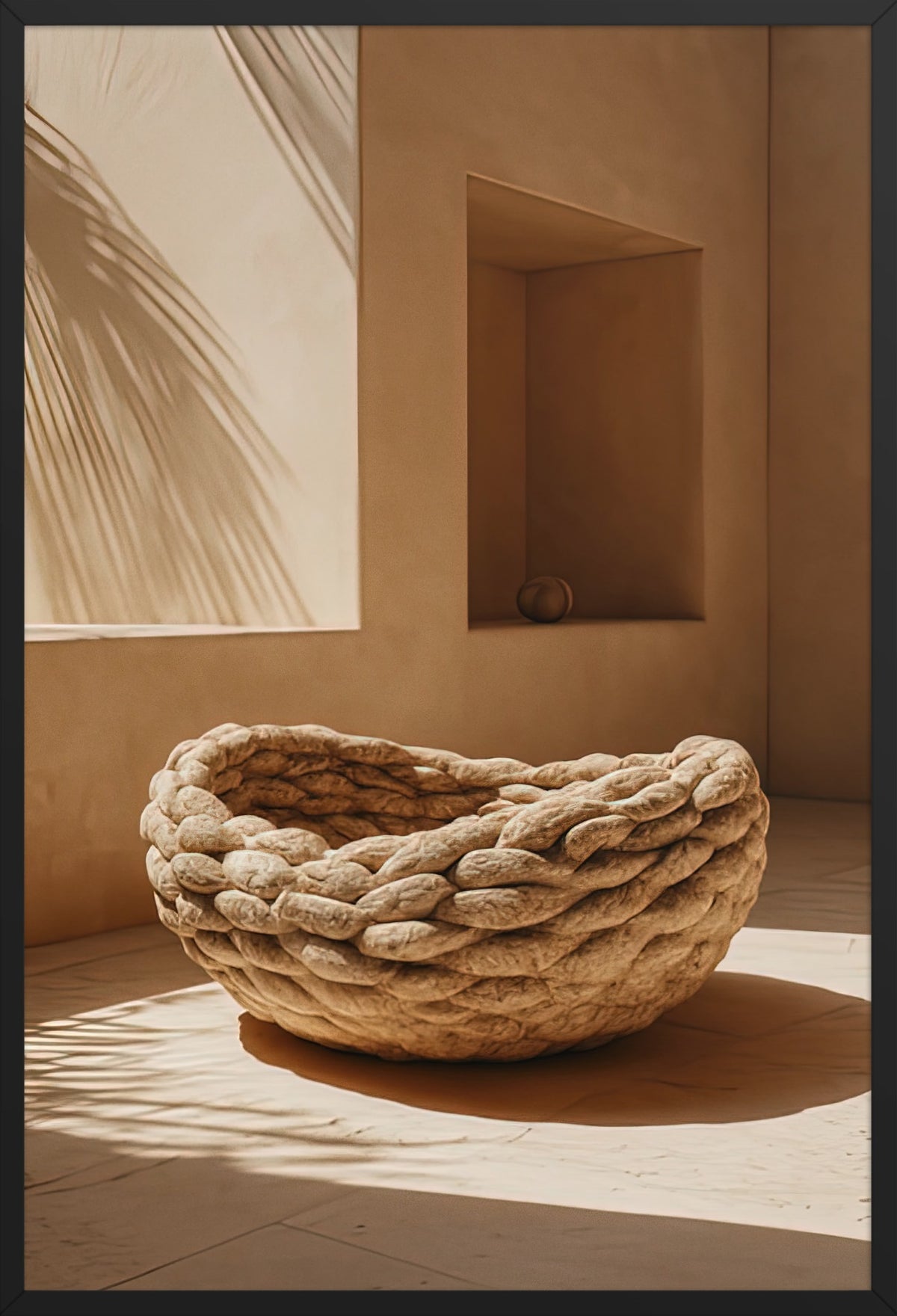 The Bowl in the Niche — poster in a black frame, front view