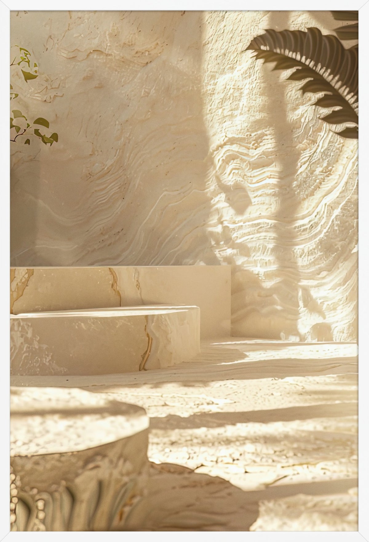 The Courtyard of Light — poster in a white frame, front view