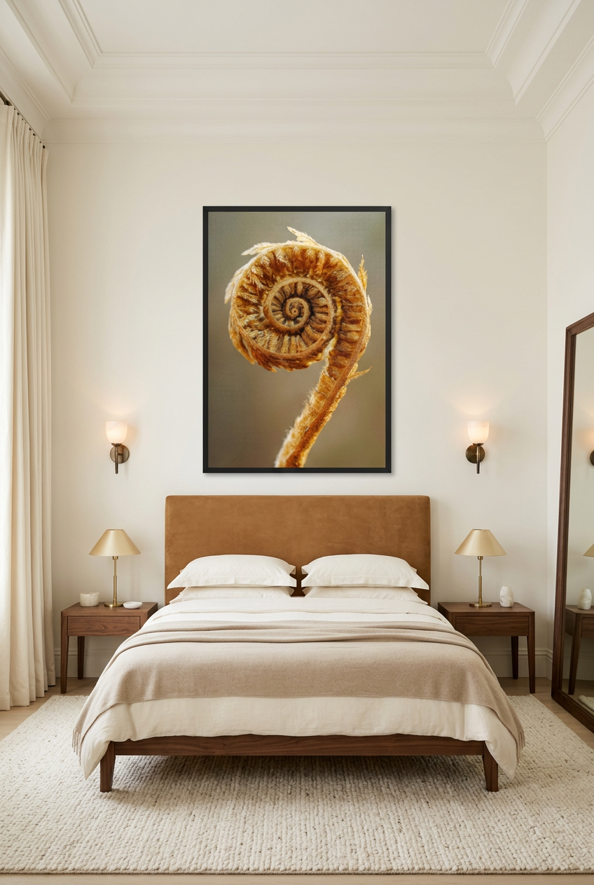 La Crosse d'Or — poster in a black frame in a bedroom