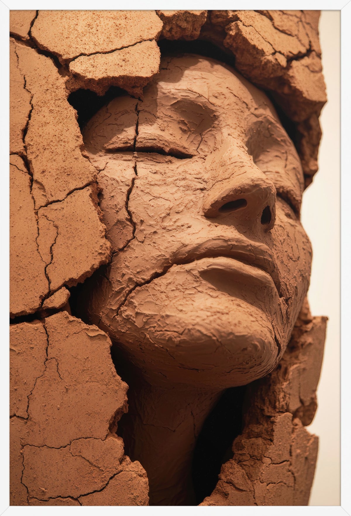 The Clay Woman — poster in a white frame, front view