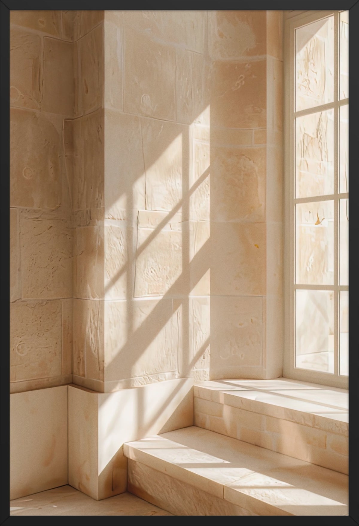 The Stone Window — poster in a black frame, front view