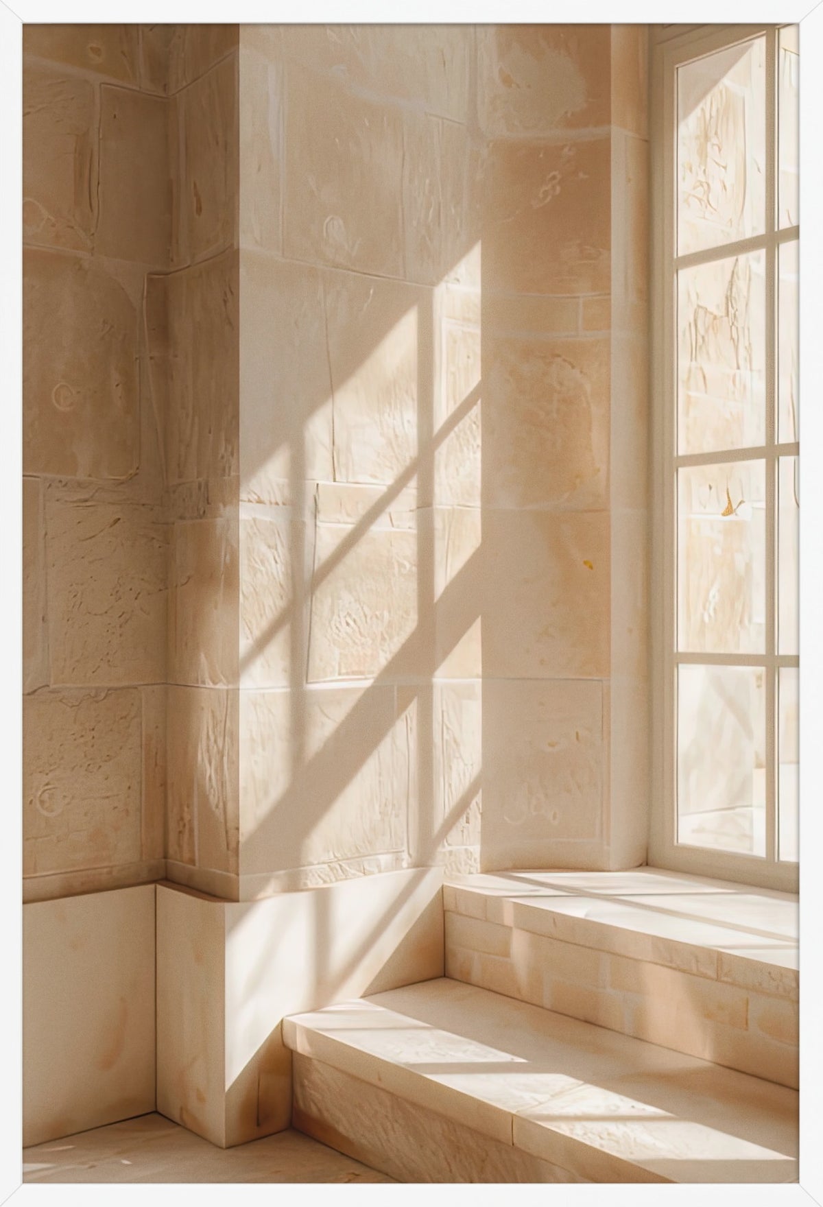 The Stone Window — poster in a white frame, front view
