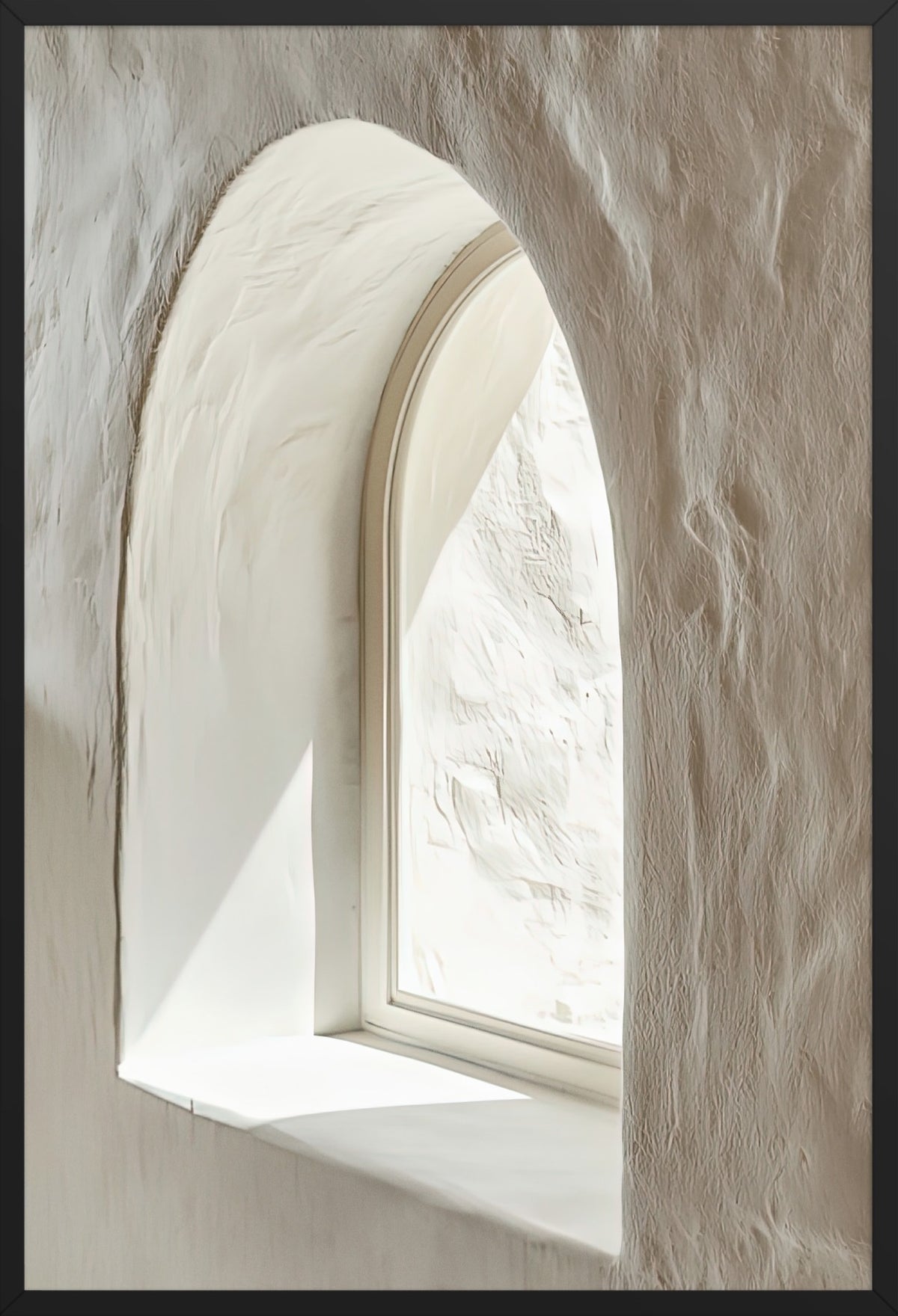 The Pointed Arch Window — poster in a black frame, front view