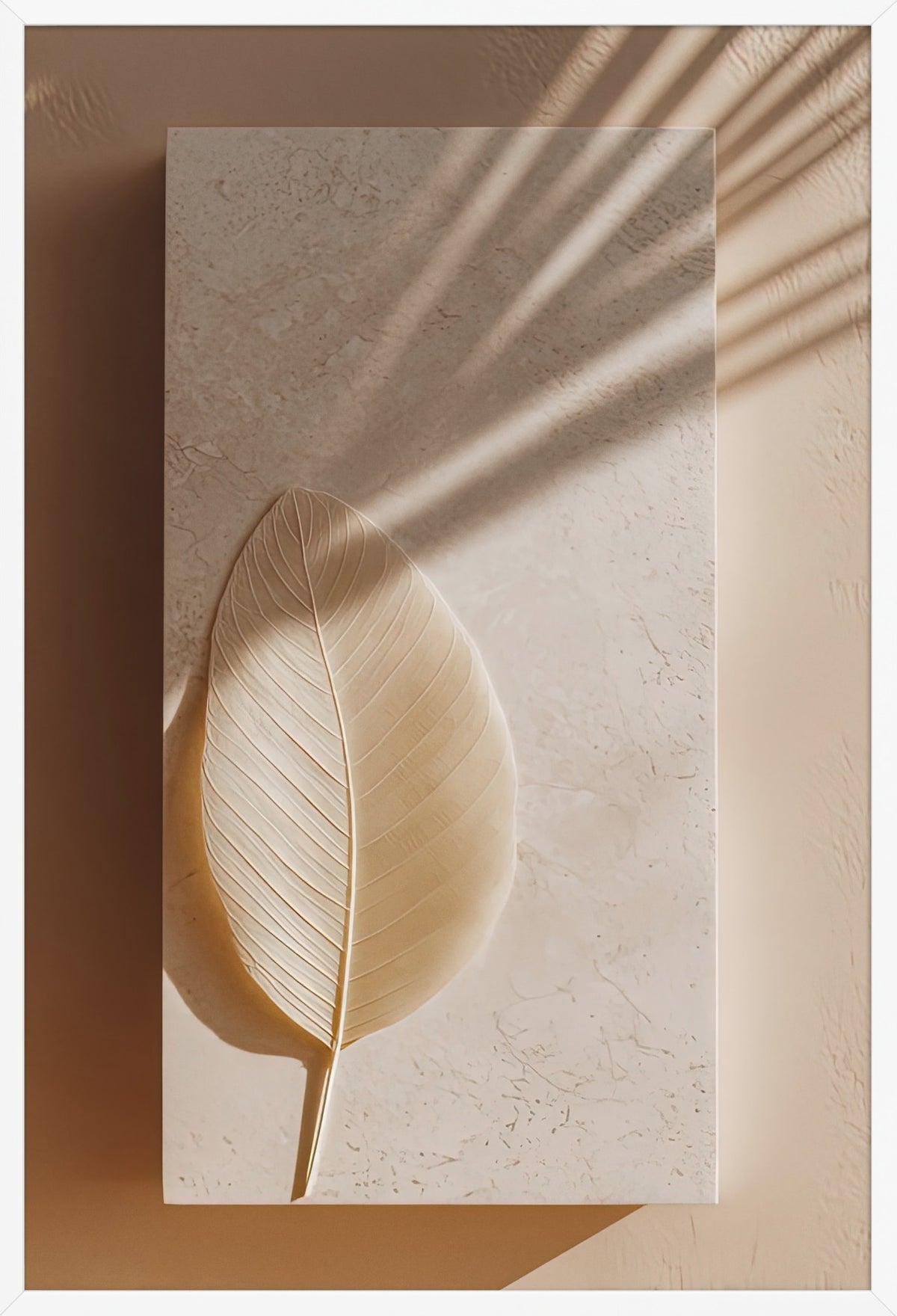 The Leaf and the Shadow — poster in a white frame, front view