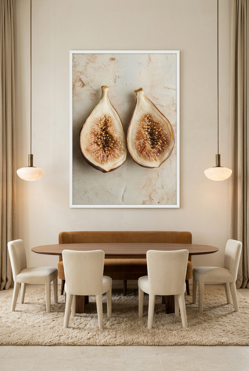 La Figue Ouverte — Poster im weißen Rahmen im Esszimmer