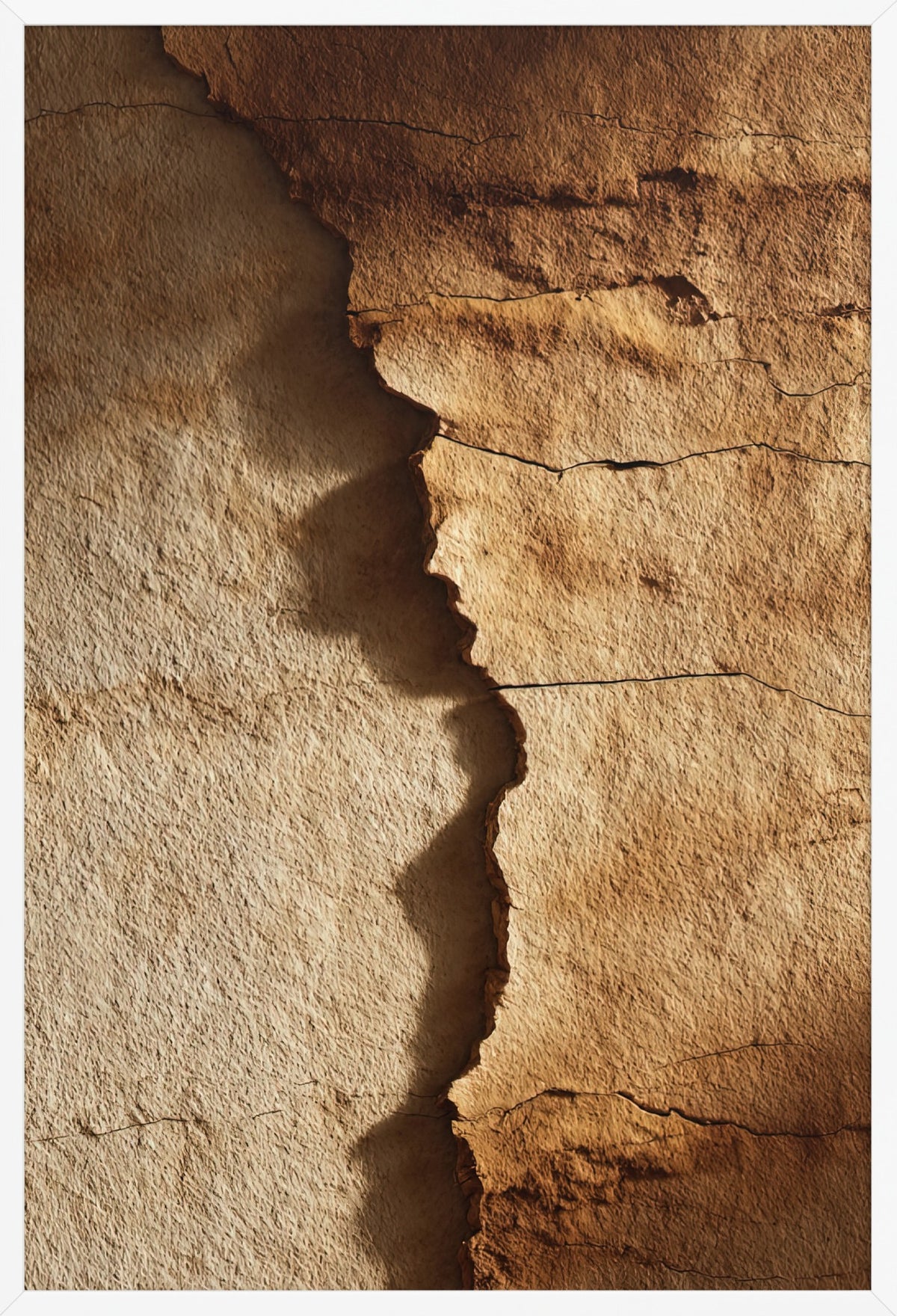 Sandstone Crevice — poster in a white frame, front view