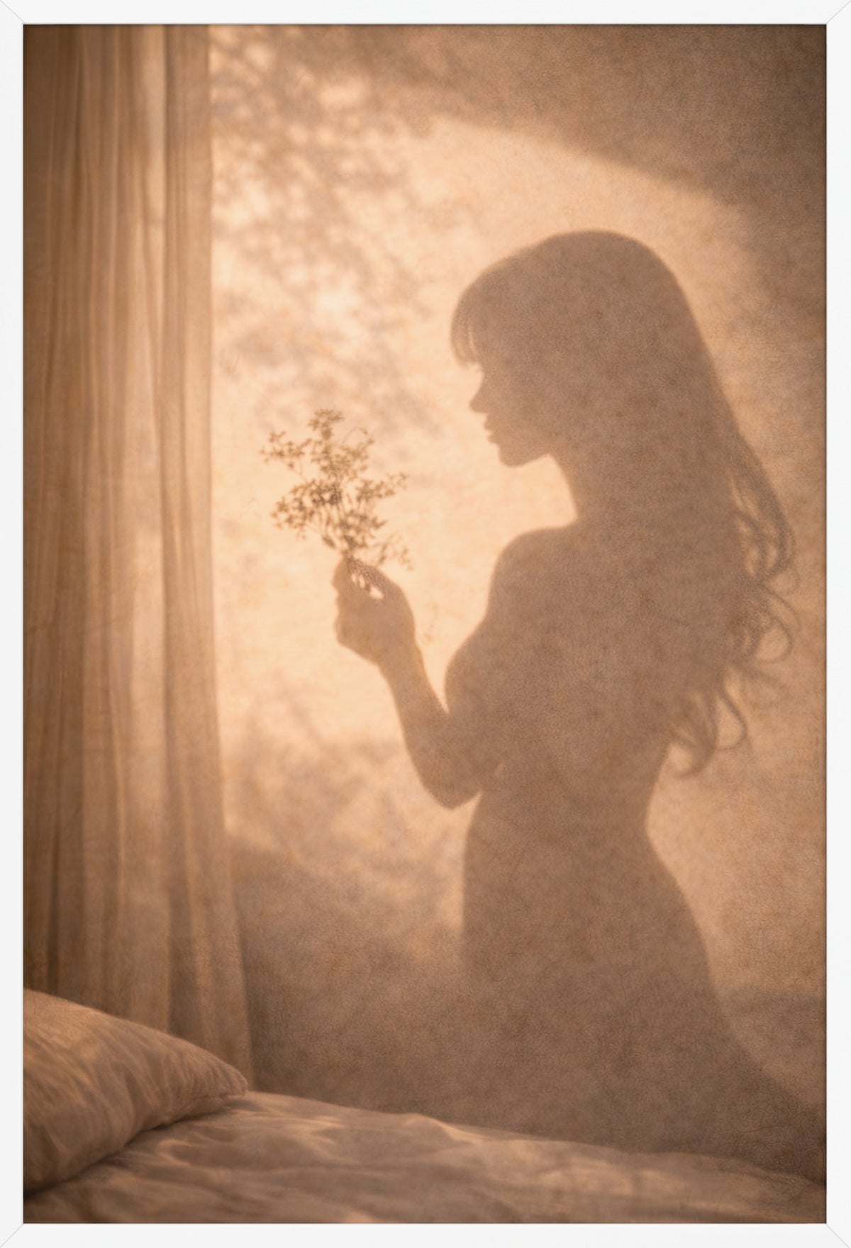 The Morning Flower — poster in a white frame, front view