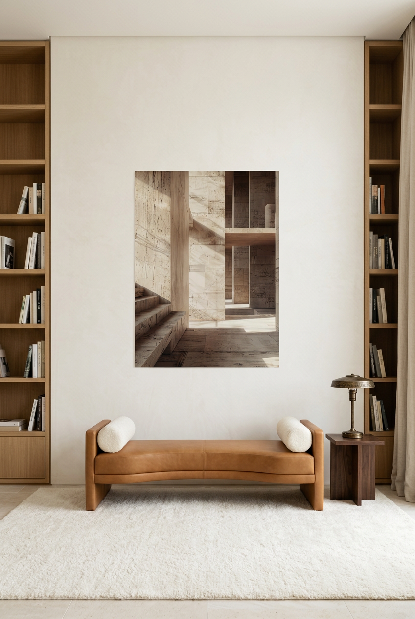 La Galerie de Pierre — affiche sans cadre dans un salon de lecture