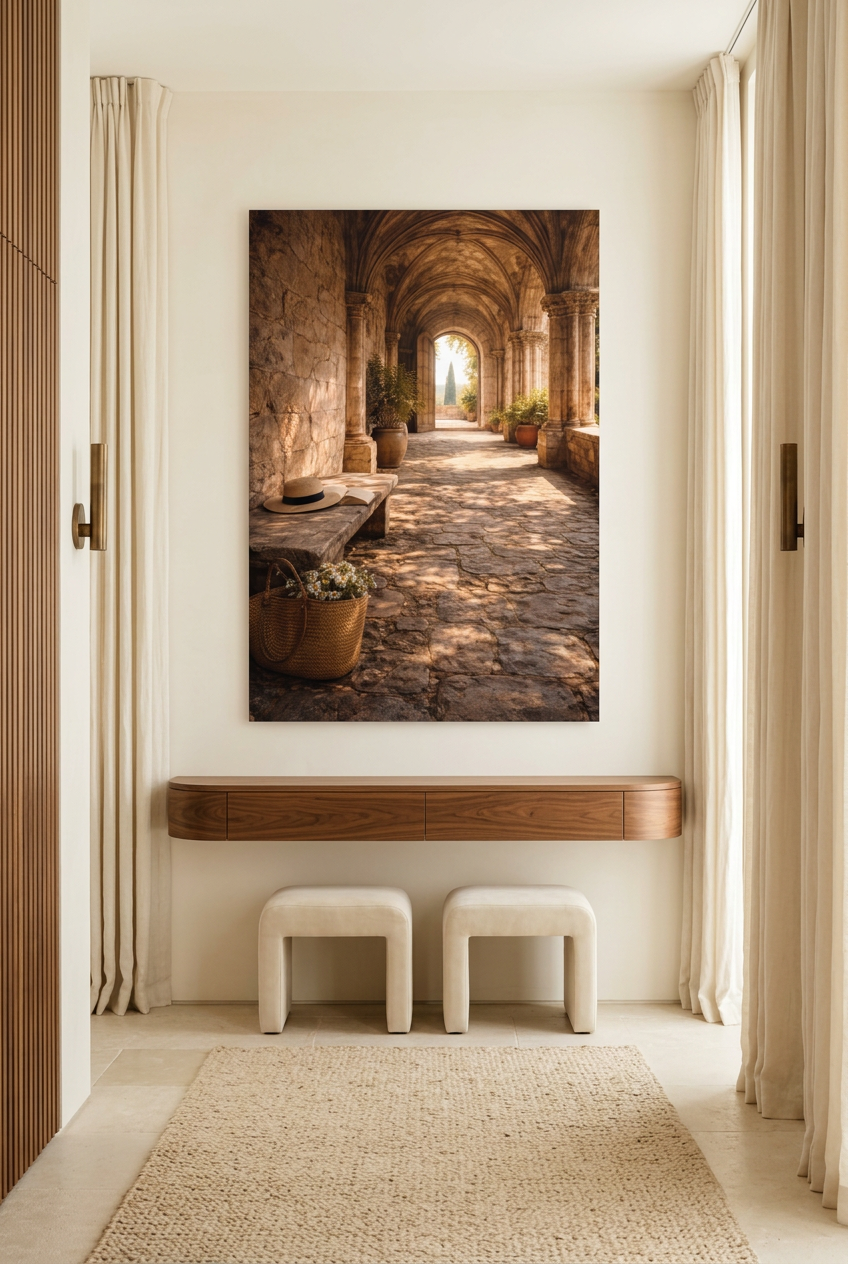 La Galerie du Monastère — unframed poster in an entryway