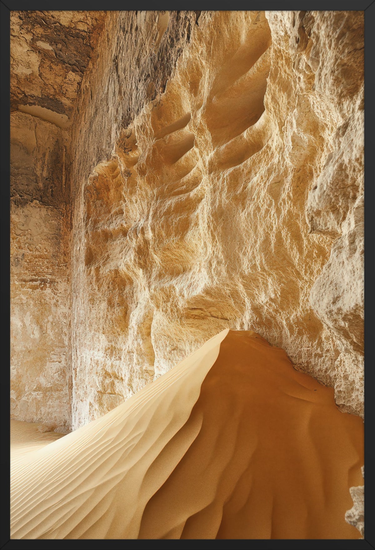 Golden Gorge — poster in a black frame, front view