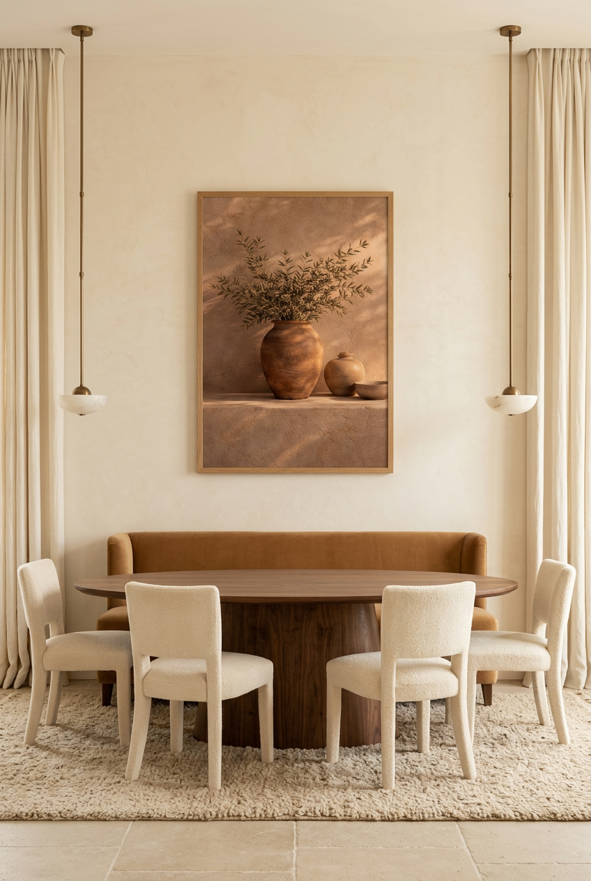 La Jarre et l’Olivier — Poster im Eichenrahmen im Esszimmer