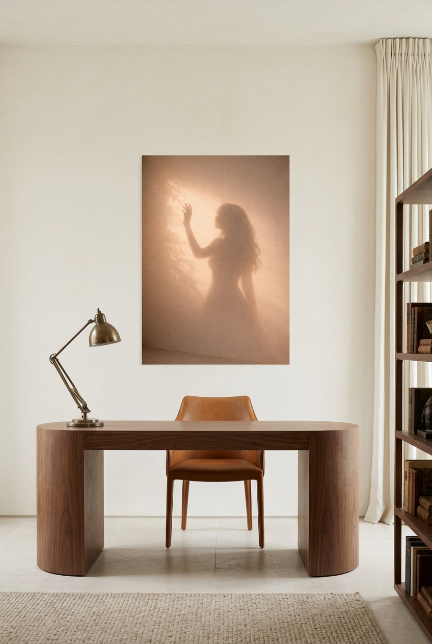 La Lumière Touchée — poster sem moldura num escritório