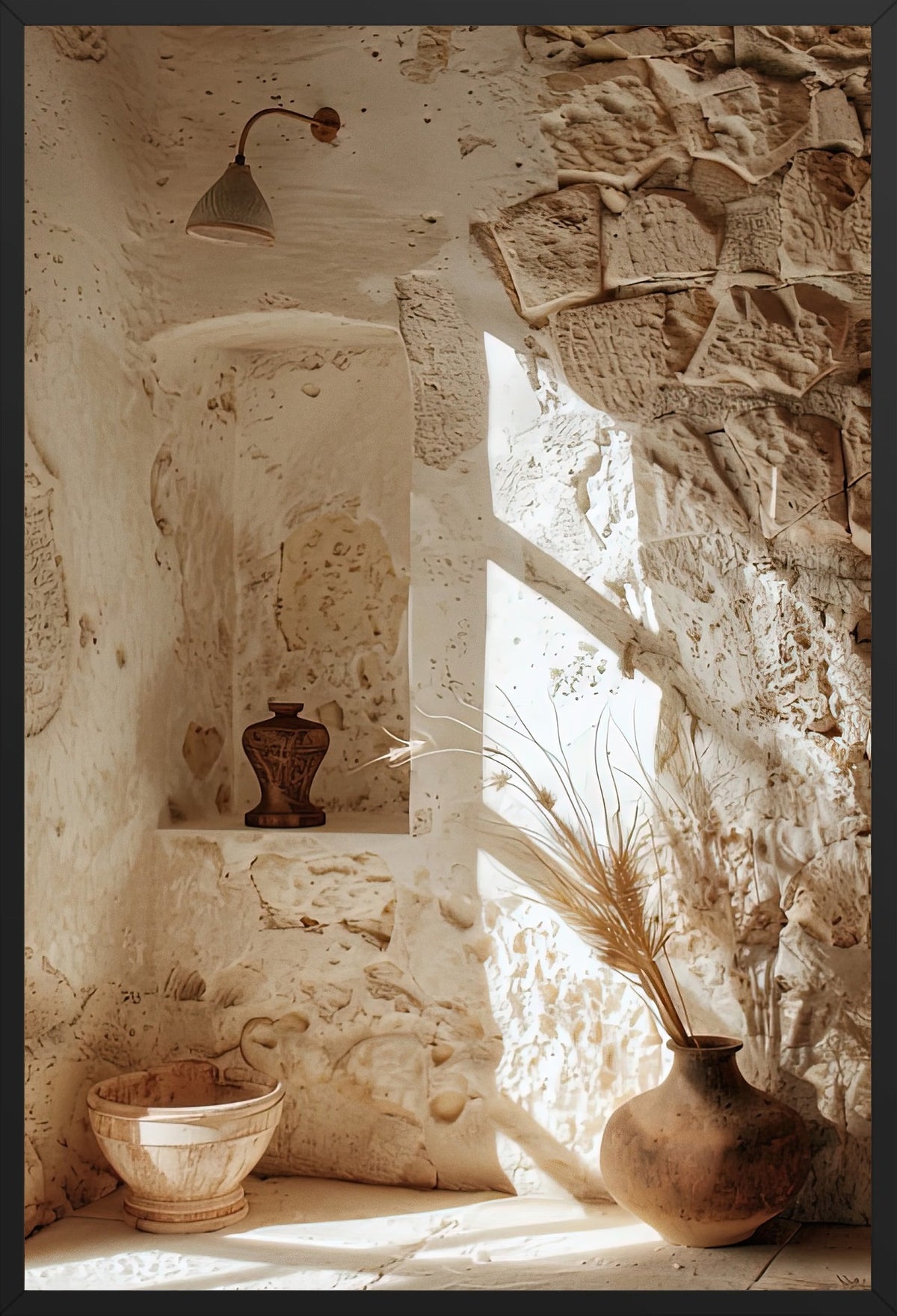 The Stone House — poster in a black frame, front view