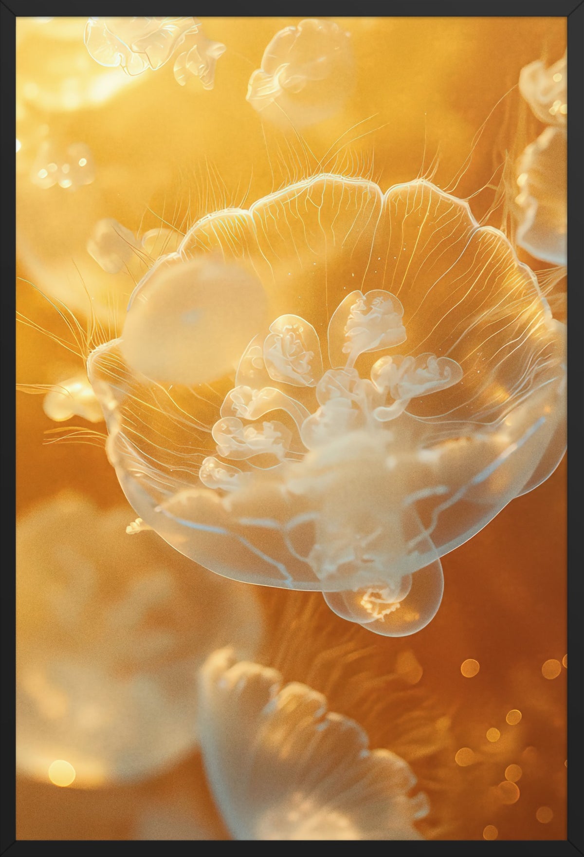 The Jellyfish — poster in a black frame, front view