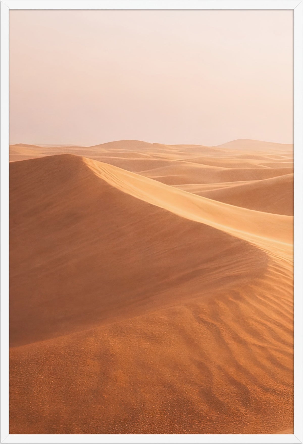 The Sea of Sand — white frame, 61 × 91 cm