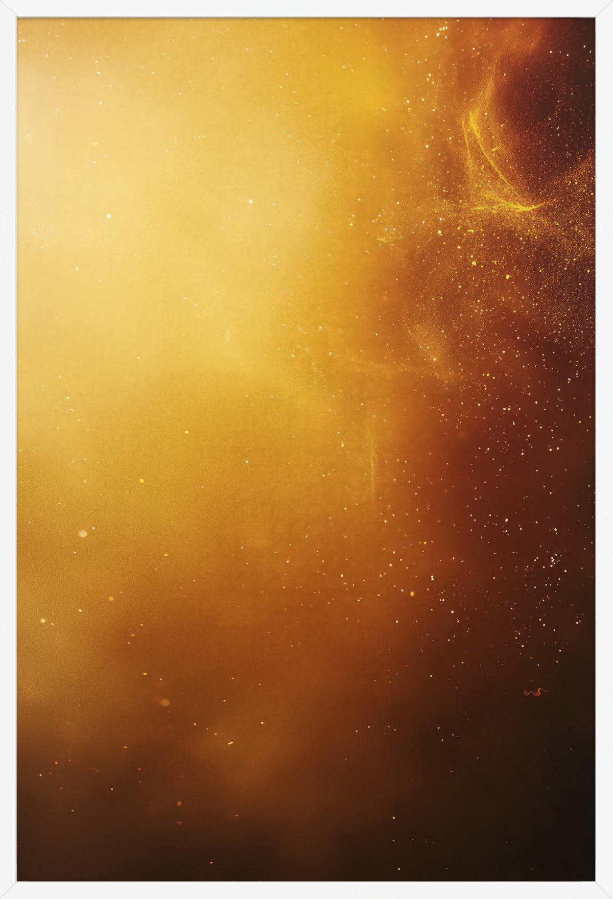 The Golden Nebula — poster in a white frame, front view