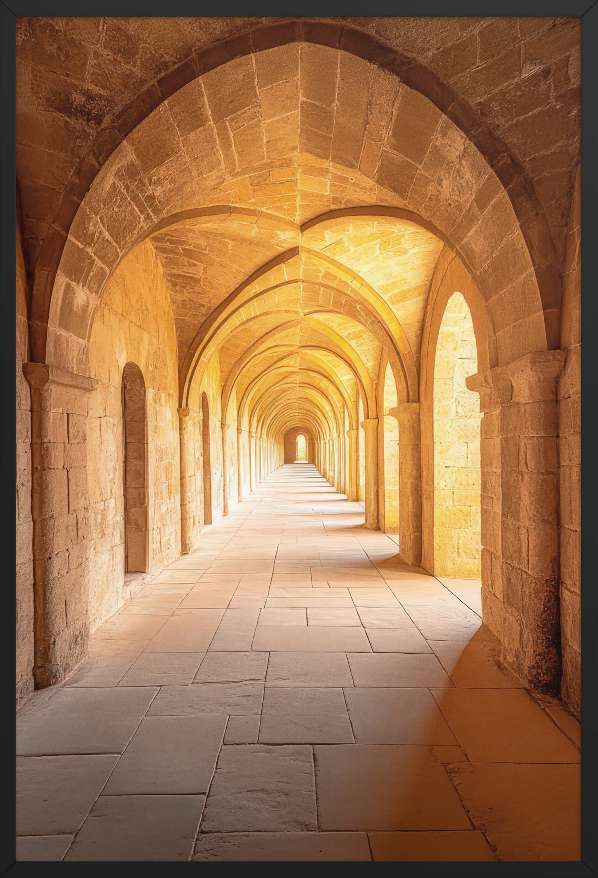 The Nave — poster in a black frame, front view