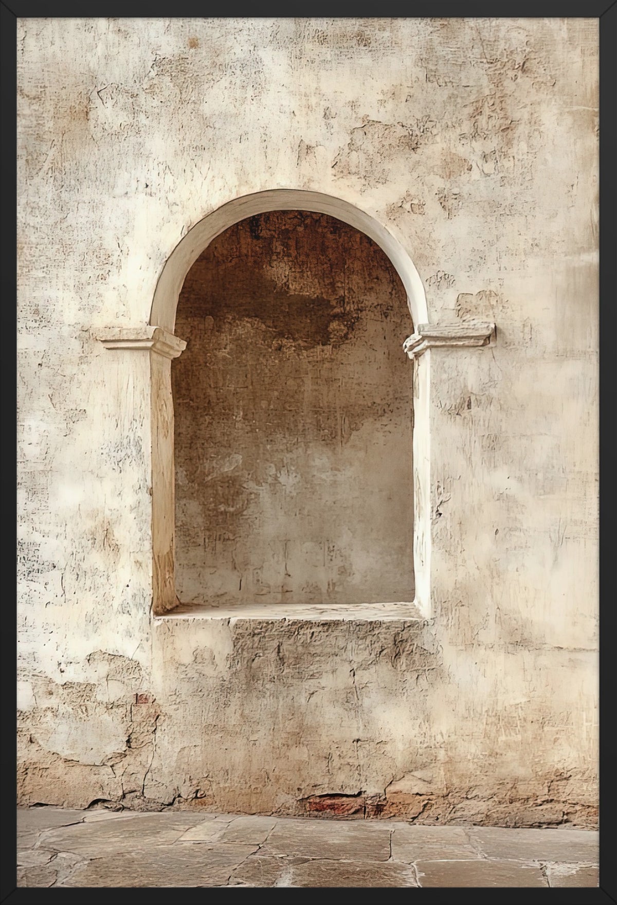 The Ancient Niche — poster in a black frame, front view
